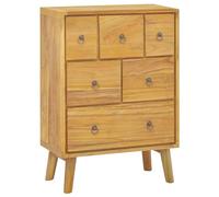 Homgoday Chest of Drawers 56x30x80 cm Solid Wood Teak, Chest of Drawers Drawer Support Bedroom Furniture Bedroom Cabinet with Drawers Storage Cupboard Dresser for Living Room Furniture