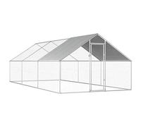 Homgoday Chicken Cage Chicken House with Roof Chicken Coop Small Animal Hutch Outdoor Run Chicken Aviary Poultry House for Chickens Small Animals Poultry 2.75 x 6 x 1.92 m Galvanised Steel