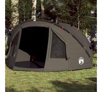 Homgoday Fishing Tent 4-Person Brown Waterproof, Carp Fishing Bivvy Tent, Waterproof Fishing Day Shelter Fishing Tent, Fishing Accessories for All Weather Overnight Fishing Trip
