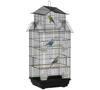 Homgoday Metal Bird Cage with Plastic Swing, Perch, Food Container, Tray, Handle, for Finches, Canaries, 43 x 32.5 x 104cm ZSSWQ-UKT3398P349809UK
