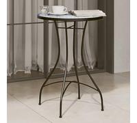 Homgoday Mosaic Bistro Table Blue and White ?50x70 cm Ceramic, Bar Table Pub Table Patio Garden Dining Dinette Breakfast Desk Stand, Home Indoor Outdoor Kitchen Living Room Furniture