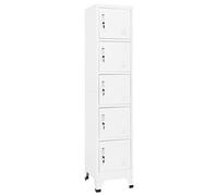 Homgoday Office Steel Filing Cabinet, Lockable Storage Unit with Adjustable Shelves, 38x40x180 cm Steel Locker Cabinet for Garage, Classroom, Wardrobe