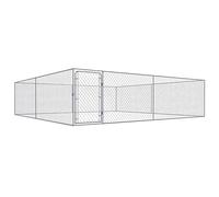 Homgoday Outdoor Kennel in Galvanised Aiaio 4 x 4 x 1 m Home Furniture Indoor Outdoor Living Room Bedroom
