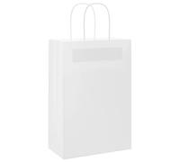 Homgoday Paper Bags 50 pcs with Handles White 21x11x31 cm Paper bags are suitable for lunch bags, shopping, gifts, takeout, and gatherings. Wait ZSSWQ-UK4101602UK