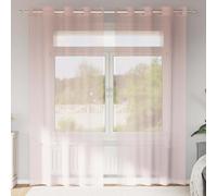 Homgoday Voile Curtains with Grommets 2 pcs Light Pink 140x225 cm Light blocking and heat-insulating bedroom and living room curtains ZSSWQ-UK4102085UK