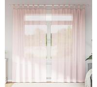 Homgoday Voile Curtains with Loops 2 pcs Light Pink 140x225 cm Light blocking and heat-insulating bedroom and living room curtains ZSSWQ-UK4102278UK
