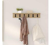 Homgoday Wall-Mounted Coat Rack Sonoma Oak 60 x 10.5 x 10.5 cm Wall Racks for bathrooms/Living Rooms/bedrooms/Kitchens/Home Offices, Wall Hangers for Home Storage and Organization ZSSWQ-UK874357UK