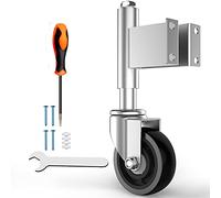 Homhoo Spring Loaded Gate Casters 5" Heavy Duty Gate Casters with Hardware, 400 Lb Load Capacity