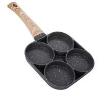 HOMHPLFE Non-Stick Frying Pan, Pancake Pan Non Stick, Egg Frying Pan, Fried Egg Burger Pan, Non-Stick Poached Egg Pan, Aluminum Fried Egg Pan, for Breakfast (Black B)