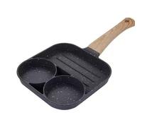 HOMHPLFE Non-Stick Frying Pan, Pancake Pan Non Stick, Egg Frying Pan, Fried Egg Burger Pan, Non-Stick Poached Egg Pan, Aluminum Fried Egg Pan, for Breakfast (Black A)