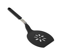 Homi Styles Jumbo Nylon Pancake Spatula | Wide Spatulas Non-Stick Slotted Blade Floral Cut-Out Design - Great for Pancake Flipper, Egg Pancake Turner | 15 x 6.5 Inches extra Large Spatula Gray (Black)