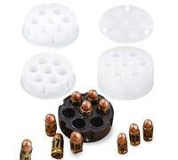 HOMICO Bullet Dice and Dice Box Resin Molds Silicone Set of 7 Epoxy Resin Molds Dice Silicone Molds for Epoxy Resin for Role Playing Games Table Board Game DIY Dices Making
