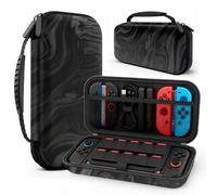 homicozy Carrying Case for Nintendo Switch 2 (2025),Hard Shell Protective Travel Case with 10 Game Cartridges Storage & Accessories Holders,Portable Shockproof Pouch for Console,Black
