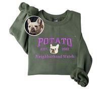 Homidam Personalized Hoodie with Pet Face Photo Dog Cat Pet Portrait From Photo Custom Sweatshirt(DIY)