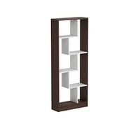 HOMIDEA CAMPO Bookcase - Free Standing Shelving Unit for living room or office in a modern design (Wenge/White)