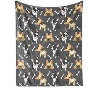 Homieblanket French Bulldog Blanket for Boys Girls, Cute French Bulldog Themed Design Printed Throw Blankets for Kids Lap, Chair Sofa, Warm Soft Cozy Blanket, 40"x 50"