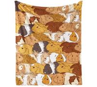 Homieblanket Guinea Pig Blanket for Women Men, Cute Guinea Pig Themed Design Printed Throw Blankets for Teens Adults Lap, Couch Bed, Warm Soft Cozy Blanket, 60"x 80"