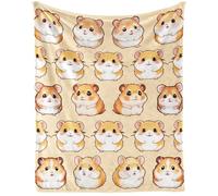 Homieblanket Hamster Blanket for Women Men, Cute Hamster Themed Design Printed Throw Blankets for Teens Adults Lap, Chair Sofa, Warm Soft Cozy Blanket, 50"x 60"