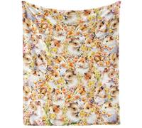 Homieblanket Hamster Blanket for Women Men, Cute Hamster Themed Design Printed Throw Blankets for Teens Adults Lap, Chair Sofa, Warm Soft Cozy Blanket, 50"x 60"
