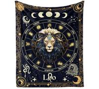 Homieblanket Leo Zodiac Blanket for Women Men, Secret Astrology Themed Design Printed Throw Blankets for Teens Adults Lap, Couch Bed, Warm Soft Cozy Blanket, 60"x 80"