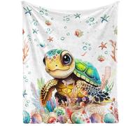 Homieblanket Sea Turtle Blanket for Women Men, Cute Sea Turtle Themed Design Printed Throw Blankets for Teens Adults Lap, Chair Sofa, Warm Soft Cozy Blanket, 50"x 60"