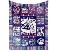 Homieblanket Volleyball Blanket for Women Men, Cool Volley Ball Themed Design Printed Throw Blankets for Teens Adults Lap, Couch Bed, Warm Soft Cozy Blanket, 60"x 80"