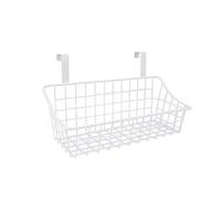 Homieco Over The Cabinet Door Storage Basket Metal Wire Kitchen Cupboard Drawer Hanging Caddy Organizer Bakeware Holder Spice Jar Rack