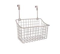 Homieco Over The Cabinet Door Storage Basket Metal Wire Kitchen Cupboard Drawer Hanging Caddy Organizer Bakeware Holder Spice Jar Rack