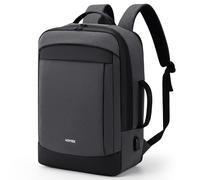 HOMIEE 15.6 Inch Laptop Backpacks 22L-30L Expandable Travel Backpack,44x32x16 Business Work Computer Bag with USB Charging Port Anti Theft School Rucksack Cabin Bag Casual Daypacks for Women Men Grey
