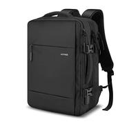 HOMIEE 45x36x20cm Cabin Bag for Easyjet 22L-38L Expandable Carry On Travel Backpack with USB Charging Port Flight Approved Underseat Hand Luggage Bag 15.6 Inch Laptop Rucksack Business School Daypack