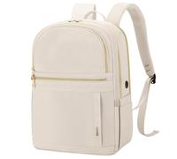 HOMIEE Travel Backpack Womens, 20L Carry on Luggage, Flight Approved Underseat Cabin Bag Racksack with USB Port 15.6 Inch Business Laptop Bag with Waterproof Pocket for School Work Weekend White