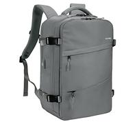 HOMIEE Travel Laptop Backpack 15.6 Inch,45x36x20cm Cabin Bag EasyJet Underseat Carry On Backpack,32L Hand Luggage Rucksack,Water Resistant Casual Daypack with Wet Pocket for Men Women Grey