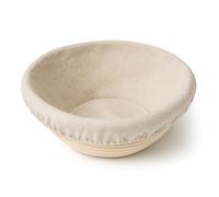 Homiely Bread Proofing Basket, Natural Rattan Sourdough, 9" Round Banneton Basket with Linen Cloth for professional Home Bakers