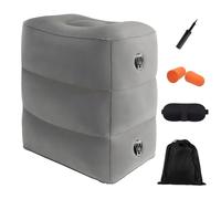 Homiely Inflatable Airplane Footrest Cushion for Kids & Adults, 3-Layer Adjustable Height Leg Rest for Cars, Office, Home, Train Travel Essentials