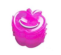 HOMIES INTERNATIONAL, 3 layers, 12 Grids, transparent plastic Jewellery Organizer Storage Compartment Box. Dimensions: 13(H) x 16(B) x 16(L) cms, Color: Random colors will be sent.