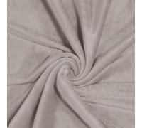 Homiest Light Grey Minky Fabric, 2 Yd x 60" Ultra Soft Stretch Plush Fleece