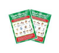 HOMIEVAR 2 PCS A4 Laminated Food Allergy Poster - Stay Safe with 14 Allergens Intolerance & Hygiene Warning Safety Sign Posters for Kitchens Restaurants & Schools