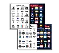 HOMIEVAR 2 Piece Neon Game Remote Controller & Console Gaming Wall Art for Bedroom Retro Gamers Poster for Brother Room 30.5x40.6 cm Unfarmed