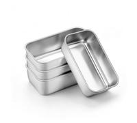 Homikit 1LB Loaf Tin Set of 4, Stainless Steel Mini Bread Cake Pans
