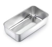 Homikit Loaf Tin, Stainless Steel Cake Bread Tin Loaf Baking Mould, Rectangular Oven Baking Pan Bakeware Set for Meatloaf, Toast Bread, Pie, Lasagna, Healthy & Non-Toxic & Sturdy