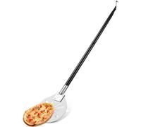 Homikit Pizza Peel 9 Inch, Round Perforated Pizza Paddle with Long Detachable Handle for Easy Storage, Pizza Turning Shovel for Baking Homemade Pizza Bread Pie, Ideal for Oven & Grill