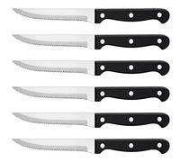 Homikit Steak Knives, Stainless Steel Serrated Kitchen Knife Set of 6, Utility Table Dinner Knife Cutlery Sets for Steak Bread Tomato Meat, Sharp & Classy Design, Dishwasher Safe
