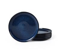 Homikit Stoneware Side Plates Set of 6, Nebulas Blue, 20.1cm Round