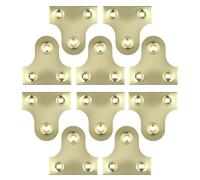 Homiladi 10pcs Mirror Brackets | Golden Mirror Plates for Wall Mounting | Heavy Duty 32mm Brass Fixings for Bathroom & Decorative Glass | Picture Hanging Brackets