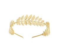 Homiladi 1Pcs Gold Headband | Roman Leaf Crown | Golden Headpiece Roman | Gold Leaves Hair Barrettes | Elegant Golden Laurel Wreath for Women, Girls, Boho, Wedding, Festivals