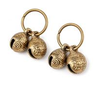 Homiladi 4 PCS Copper Cat & Dog Bells, Extra Loud Pet Collar Bells