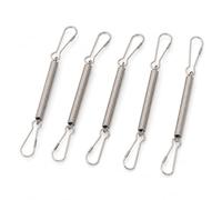 Homiladi 5Pcs 5.1 Inch Rabbit Water Bottle Holder Spring, Stainless Steel Dual Clips for Small Animal Cages - Extendable Replacement for Guinea Pig, Hamster