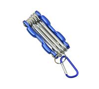 Homiladi Allen Key Set | Folding Security Hex Key Set | Allen Key Screwdriver Set | Portable Hex Key Set with with Carabiner Keychain for Bicycle Home DIY Repair （8PC, 1.5-6.0mm