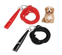 Homiladi Dog Whistles 2 PCS Dog Whistle for Recall with Lanyard | 5000Hz Training Whistle to Stop Barking & Recall | Loud Whistle for All Dog Breeds and Ages (Black & Red)