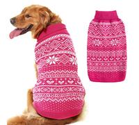 HOMIMP Dog Sweater Argyle - Warm Winter Clothes, Soft Coat for Small Medium and Large Dogs, Ugly Pet Clothing for Boy Girl Puppy